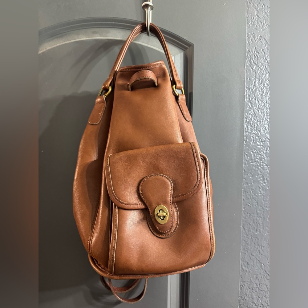 Vintage Coach Leather Back Pack
